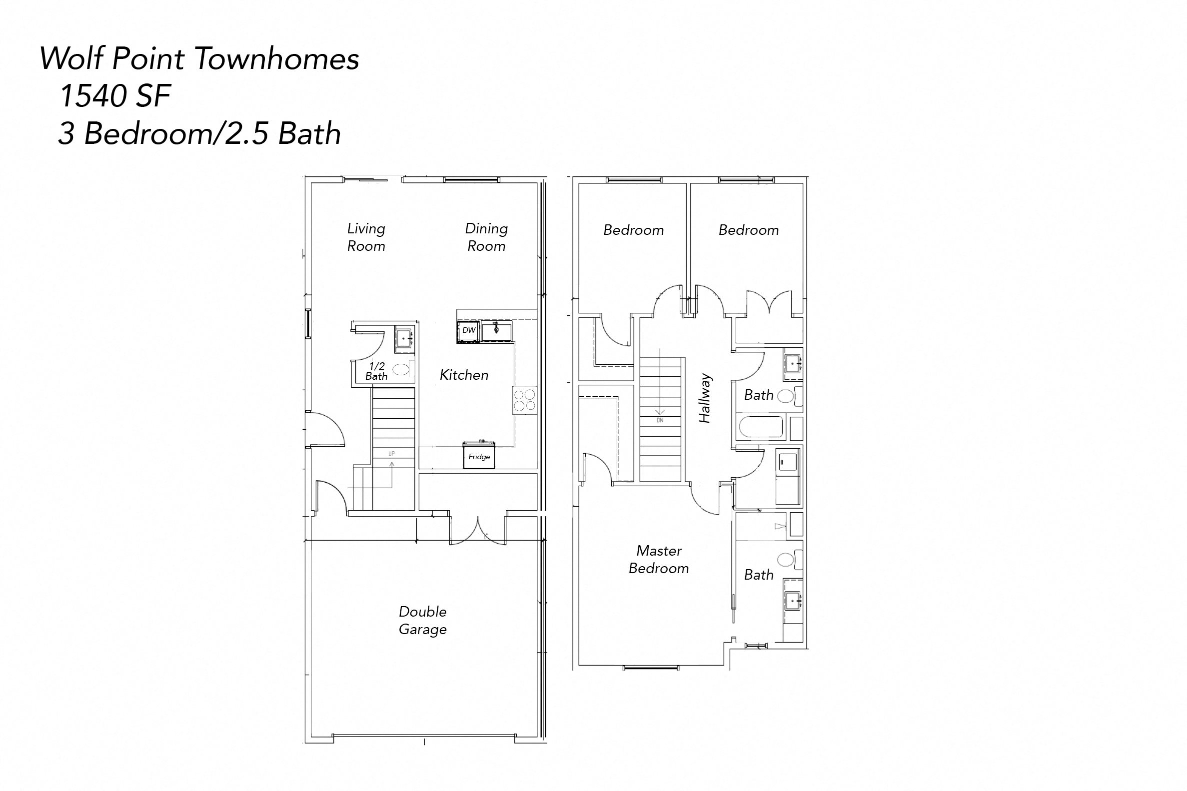 Floor Plans of Wolf Point Townhomes in Mankato, MN